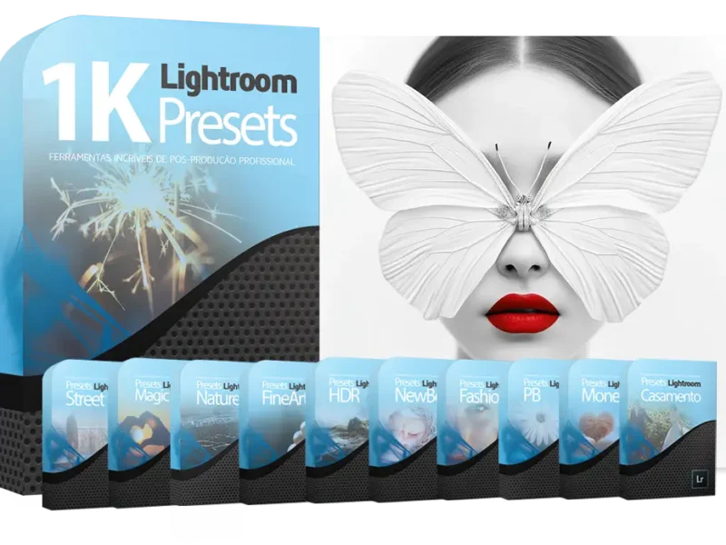 1200 Presets Lightroom para celular e desktop